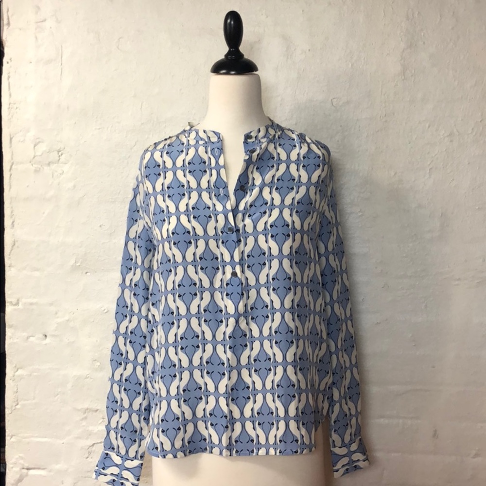 JCREW silk long sleeved top NWOT